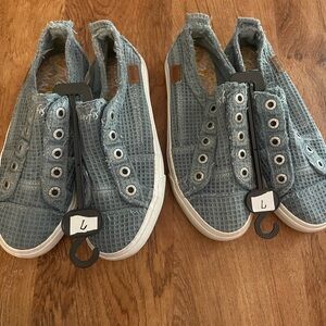NEW?Blowfish Slip-On Sneakers in Light Blue Waffle Knit…price is each pair